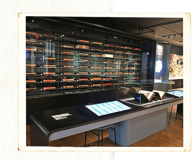 The new exhibition hall, showing all 82 First Folios